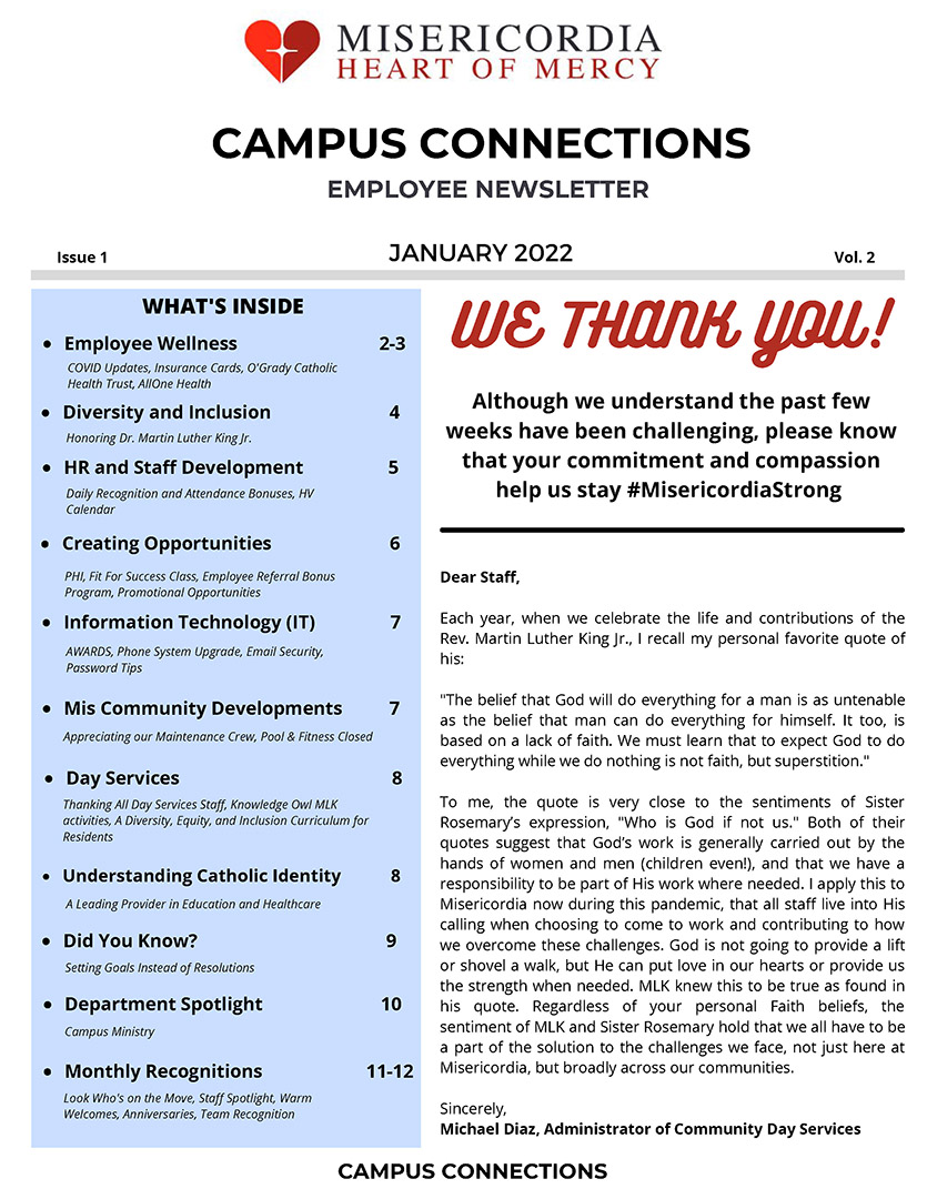 Campus Connections, January 2022
